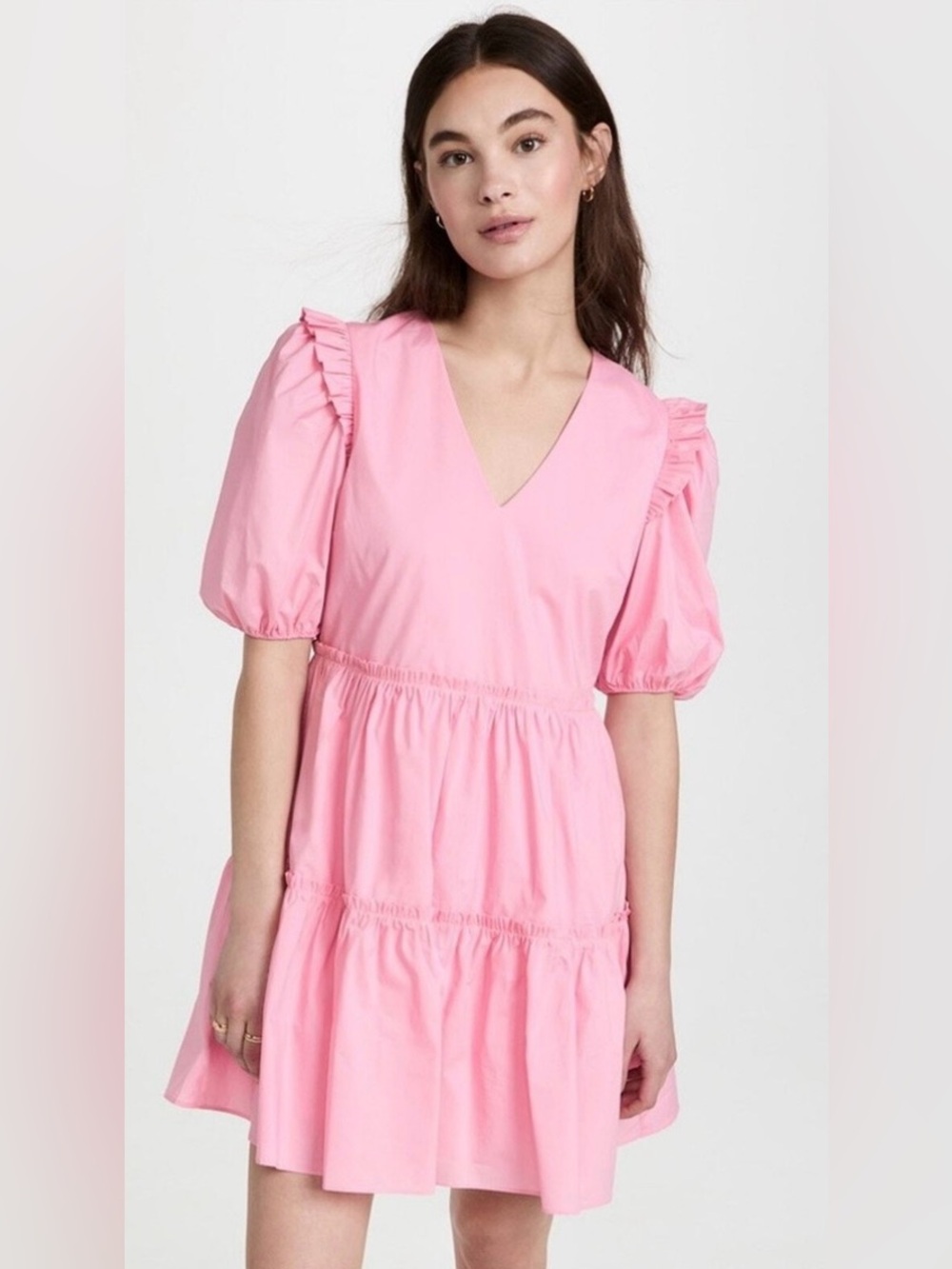 English Factory Pink Tiered Ruffle Dress